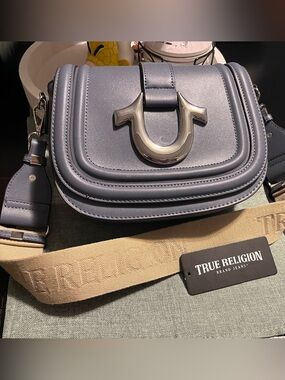 True Religion Saddle Bag in Slate Blue
